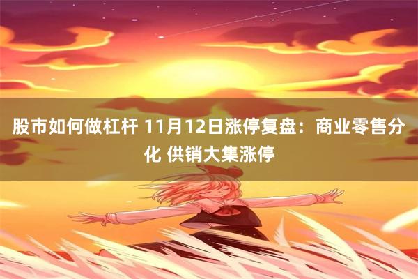 股市如何做杠杆 11月12日涨停复盘：商业零售分化 供销大集涨停