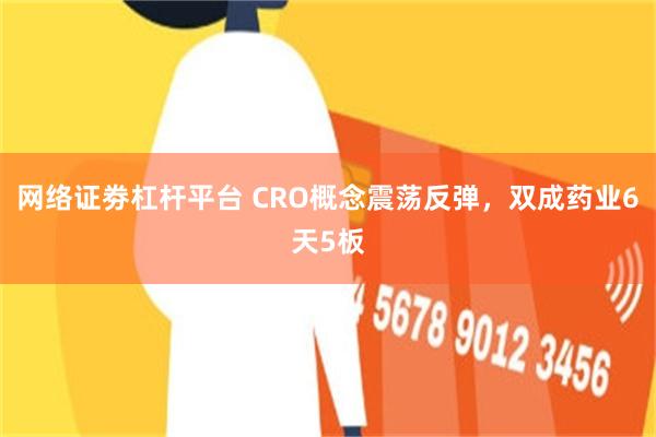 网络证劵杠杆平台 CRO概念震荡反弹，双成药业6天5板