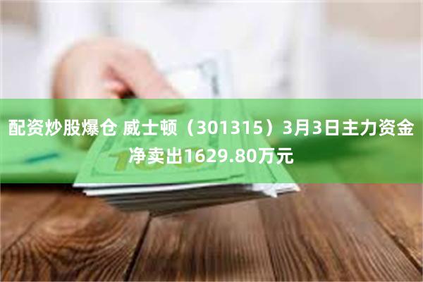 配资炒股爆仓 威士顿（301315）3月3日主力资金净卖出1629.80万元