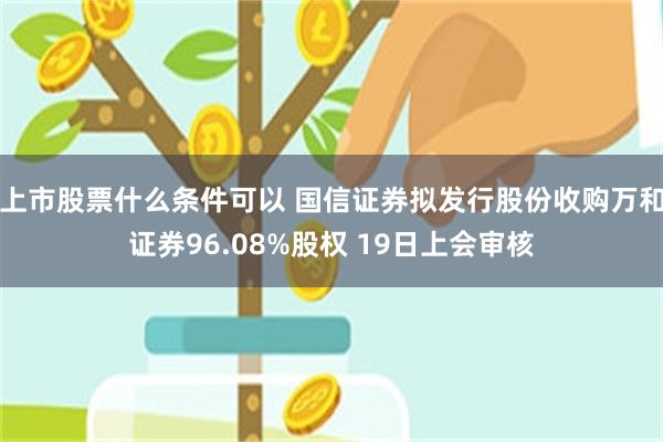 上市股票什么条件可以 国信证券拟发行股份收购万和证券96.08%股权 19日上会审核
