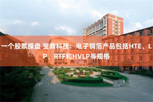 一个股票操盘 宝鼎科技：电子铜箔产品包括HTE、LP、RTF和HVLP等规格