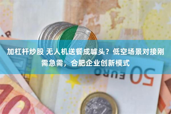 加杠杆炒股 无人机送餐成噱头?低空场景对接刚需急需,合肥企业创新模式