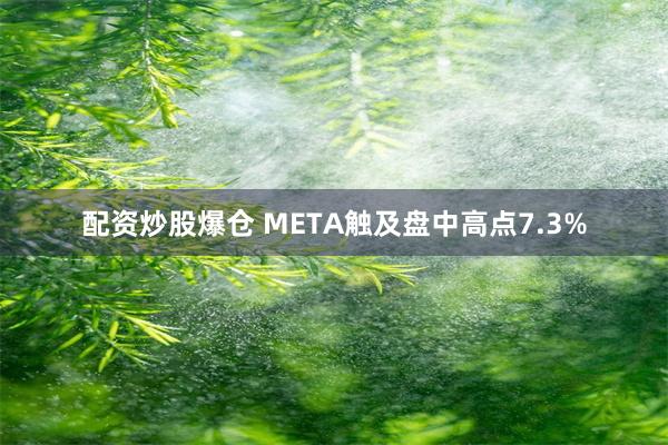 配资炒股爆仓 META触及盘中高点7.3%