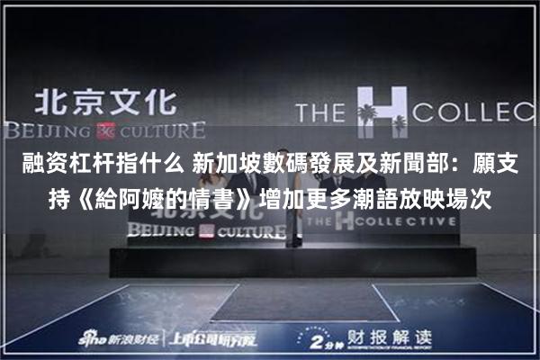 融资杠杆指什么 新加坡數碼發展及新聞部：願支持《給阿嬤的情書》增加更多潮語放映場次