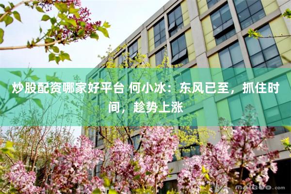 炒股配资哪家好平台 何小冰:东风已至,抓住时间,趁势上涨