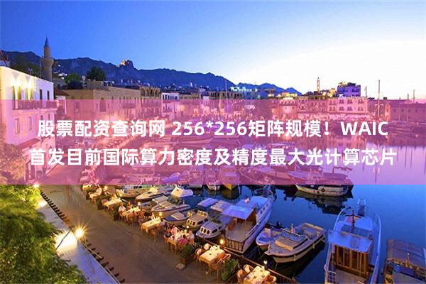 股票配资查询网 256*256矩阵规模！WAIC首发目前国际算力密度及精度最大光计算芯片