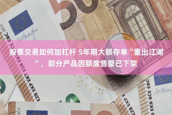 股票交易如何加杠杆 5年期大额存单“重出江湖”，部分产品因额度售罄已下架