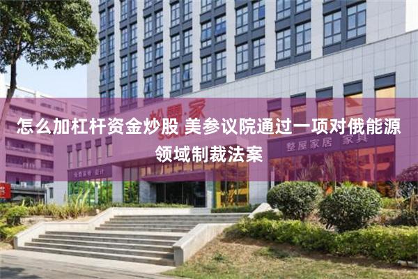 怎么加杠杆资金炒股 美参议院通过一项对俄能源领域制裁法案