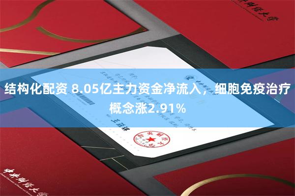 结构化配资 8.05亿主力资金净流入，细胞免疫治疗概念涨2.91%