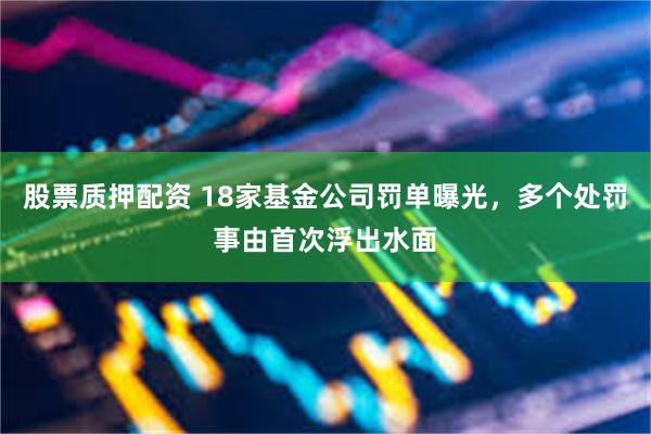 股票质押配资 18家基金公司罚单曝光，多个处罚事由首次浮出水面