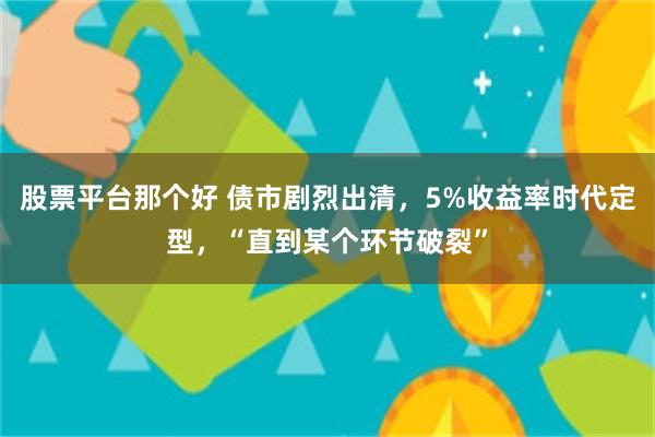 股票平台那个好 债市剧烈出清，5%收益率时代定型，“直到某个环节破裂”