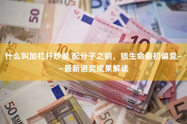 什么叫加杠杆炒股 配分子之钥,锁生命最初偏爱——最新诺奖成果解读