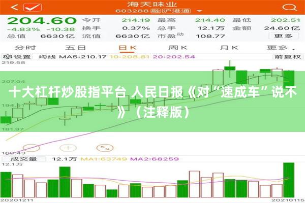 十大杠杆炒股指平台 人民日报《对“速成车”说不》（注释版）